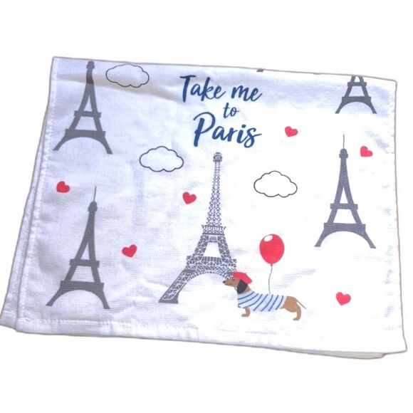 TAKE ME TO PARIS Kitchen Towel Dachshund Red Balloon in Paris 25 x 16 inches - Picture 5 of 10